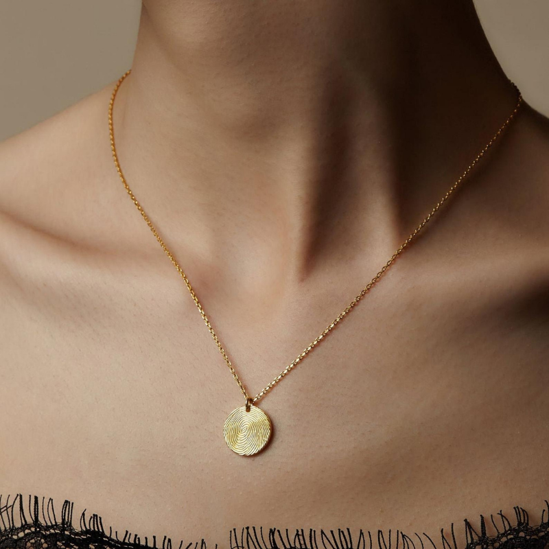 Round Fingerprint Necklace - Lollimix 