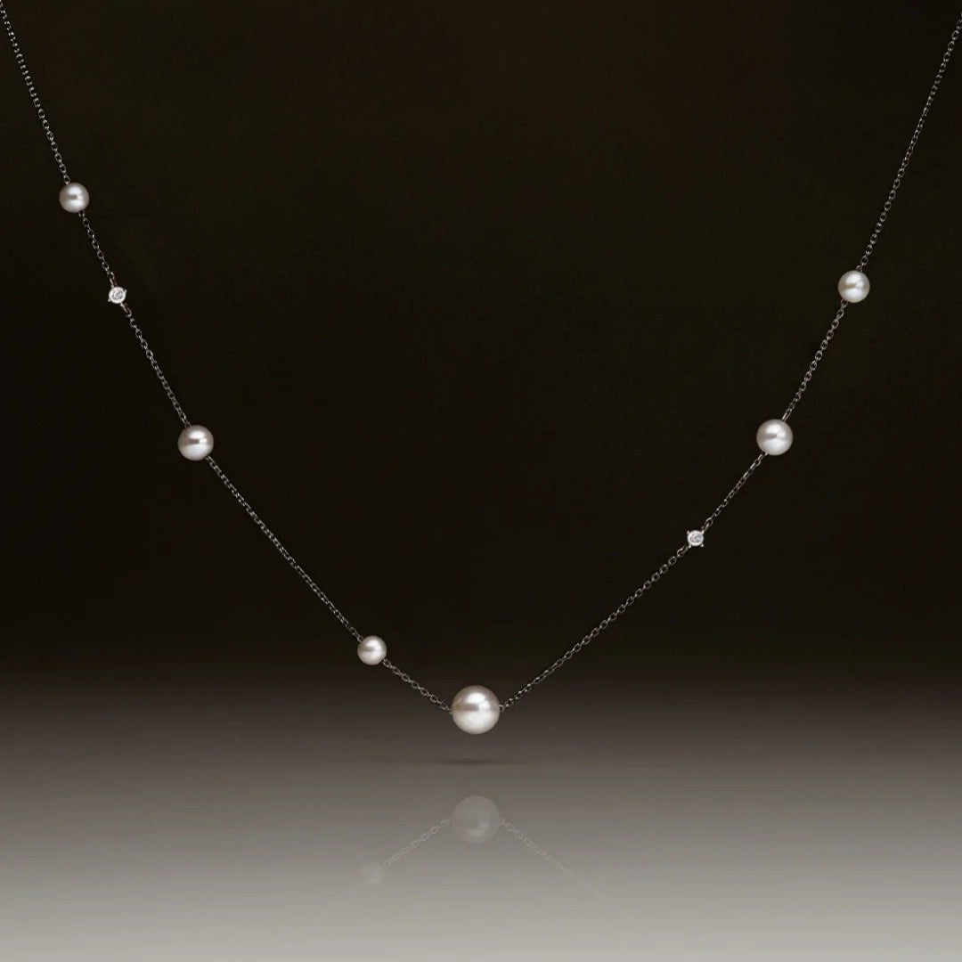 Diamond and Pearl Necklace