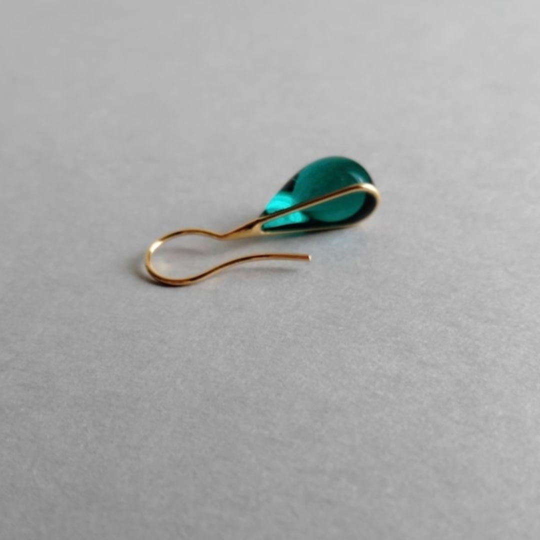 Teardrop Glass Drop Earrings - Lollimix 