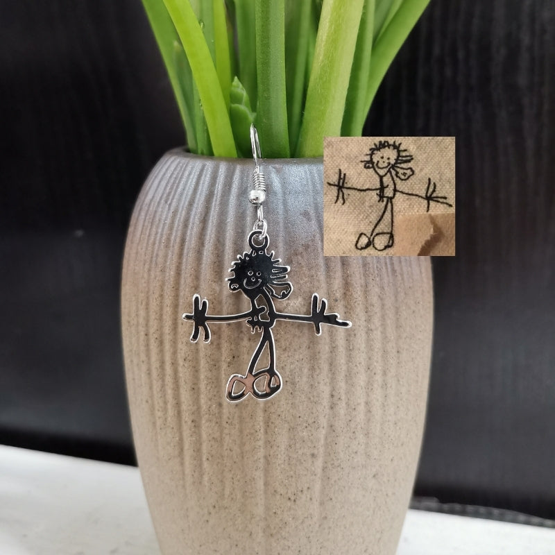 Personalized Kids Drawing Earrings - Lollimix 