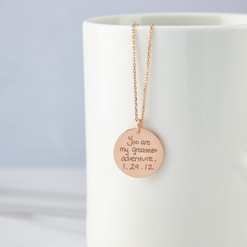 Disc Handwriting Necklace - Lollimix 