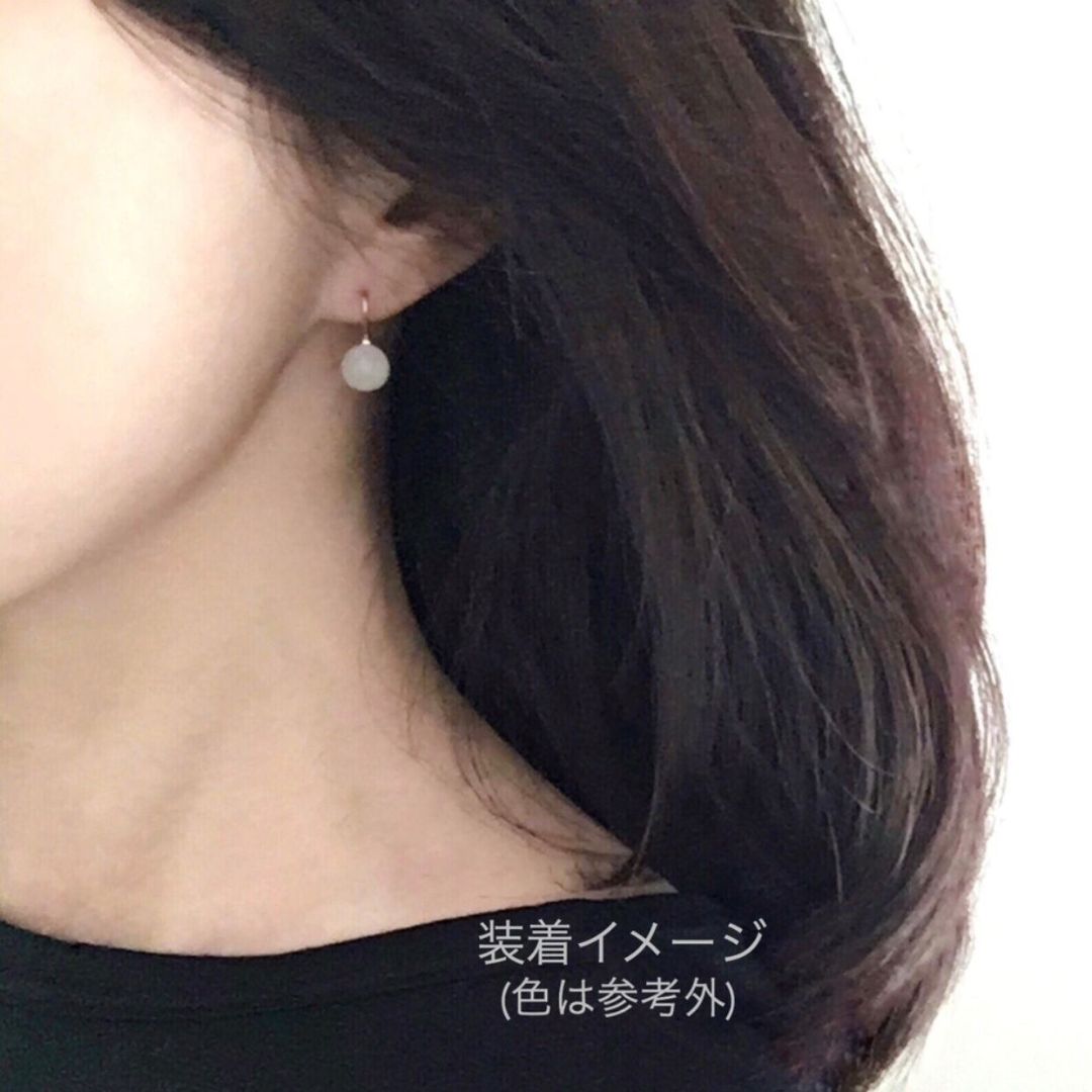 Japanese glass artist Handcrafted round glass drop earrings in lavender color made with 23K gold vermeil.