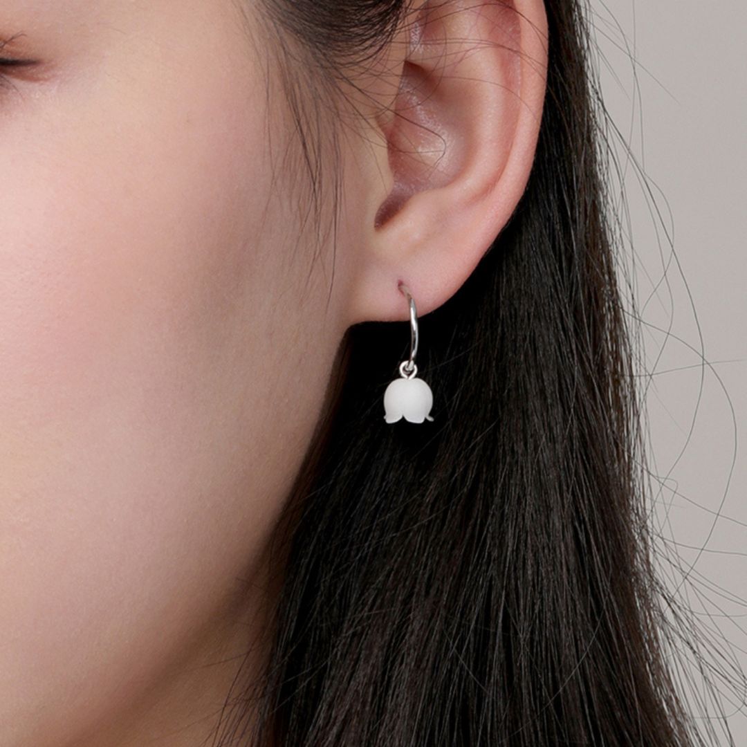 Silver Lily Of The Valley Earrings - Lollimix 